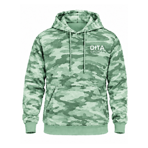 Sweat à capuche camouflage vert menthe pour homme, imprimé personnalisé, avec poche kangourou, manches longues, décontracté, streetwear d'extérieur - Product Image 1