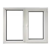 Ventana Abatible Horizontal Moderna de PVC con Protección Contra Huracanes 2026, con Persiana Enrollable y Doble Vidrio para Taller