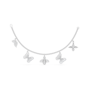 Aurum Diam 925 <b>Silver</b> Charm Open <b>Cuff</b> <b>Bracelet</b> Name Pendant Micro Pave Moissanite Charm EGI Certified - Product Image 2