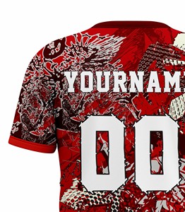 Camiseta Deportiva Corex para Hombre, Sublimada, Manga Corta, Cuello Redondo, Secado Rápido, Corte Regular, Diseño Estampado Rojo - Product Image 5