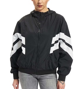 Vestes coupe-vent imperméables pour femmes, mode été, fermeture éclair, doublure en maille respirante, tissage extérieur, logo personnalisé - Product Image 6