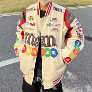 Veste de moto en coton 100% OEM en gros, logo brodé personnalisé, style vintage Nascar, pour hommes et femmes, Pakistan. - Product Image 5