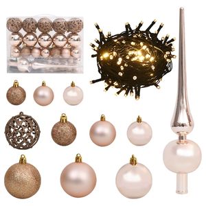 Sapin de Noël Artificiel Articulé avec 150 LED et Ensemble de Boules 120 cm Décoration Festive - Product Image 6