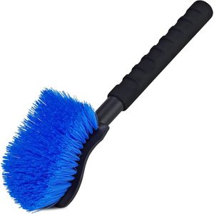 Brosse de lavage de voiture à long manche de 17,5 pouces, douce et sûre pour le nettoyage des flancs des pneus et des jantes, sans rayures, entretien automobile - Product Image 1
