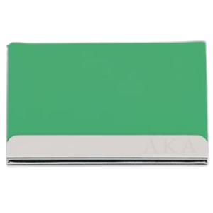 Porte-cartes de visite AKA rose et vert, étui professionnel pour cartes, organisateur de cartes de visite de poche, accessoire de bureau - Product Image 5