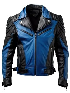 เสื้อแจ็คเก็ตมอเตอร์ไซค์สไตล์เรโทรสำหรับผู้ชาย - Product Image 1