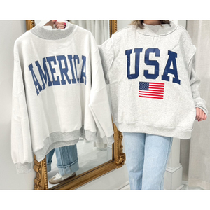 Sweat-shirt réversible gris à col montant personnalisé pour fabricant – USA - Product Image 6