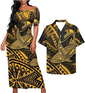 Vestidos Puletasi Samoanos Personalizados al por Mayor para Mujer, Vestido Casual con Estampado Tribal Polinesio, Fabricante OEM, Proveedor Mayorista - Product Image 3