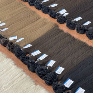 Extensiones de cabello humano Remy, trama atada a mano recta vietnamita, negro Natural, suave, duradero, al por mayor - Product Image 3