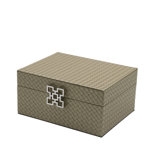 Leather Storage Box Luxury Leather Boxes Tan Leather Box Set Of 2 - Product Image 6