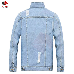 เสื้อแจ็คเก็ตยีนส์ผู้ชายติดกระดุมด้านหน้า ออกแบบเองได้ รับผลิตแบบ OEM ODM สไตล์คลาสสิก แฟชั่นลำลอง - Product Image 6