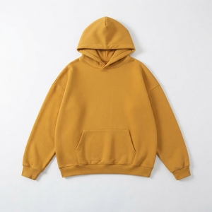 Sudaderas con capucha para hombre 100% algodón, forro polar grueso, de gran tamaño, con posibilidad de impresión de logotipo personalizado, sudaderas con capucha y sudaderas para hombre. - Product Image 1