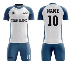 Wholesale Latest Style 100% Polyester Soccer Uniform Set UV Protection Customizable Team Name Adult Men High Winter Summer - Product Image 3