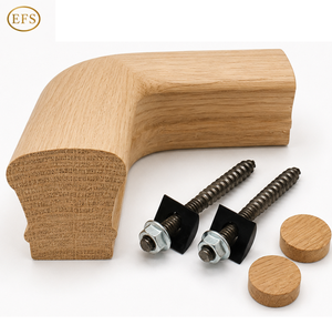 EFS Raccord de main courante d'escalier contemporain en bois massif chêne rouge, pour escalier 2-1/4 po x 2-3/8 po, durable, installation facile - Product Image 1