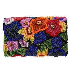 Bolso de mano bohemio con bordado de cuentas, elegante cartera floral hecha a mano con bordado de cuentas, bolso de fiesta - Product Image 5