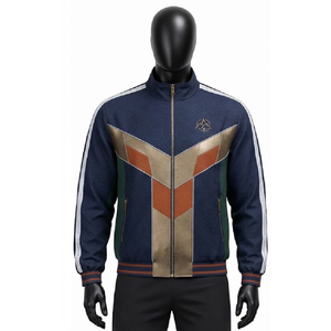 Custom <b>Men</b> <b>Track</b> <b>Jacket</b> Sportswear Full Zip Lightweight Breathable Quick Dry Running Training Fitness Activewear Oem Odm Factory - Product Image 1