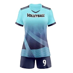 Wholesale High Quality Printed Sublimation <b>Volleyball</b> Uniform Design Male Female Girls Long Half Sleeve Moisture Wicking - Product Image 6