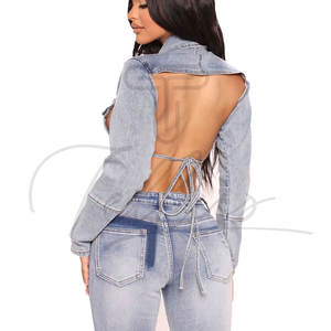 Top Corto de Mezclilla Personalizado para Mujer, Sexy, Veraniego, sin Mangas, Ajustado - Product Image 3