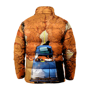 High Quality Custom <b>Men</b>’s <b>Plus</b> <b>Size</b> Hooded Winter Puffer <b>Jacket</b> Waterproof Polyester Zip-Up Outerwear - Product Image 2