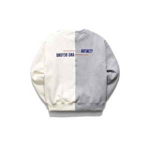 High Quality Homme Apparel Vendor Geansai Customized Pullover Genser Top Quality Troja Embroided Color Block Crewneck Sweatshirt - Product Image 1