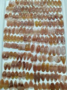 Calidad Natural Peach Emochrin Tamaño libre Piedras preciosas sueltas Joyería curativa Cabujón Lote Tamaño libre Jasper suelto Par de piedras preciosas - Product Image 2