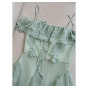 Vestido Maxi Bohemio Casual de Moda para Mujer, Ecológico, Natural, Vintage, Color Menta - Product Image 4