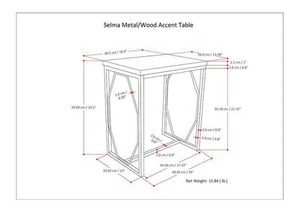 Table basse architecturale moderne avec plateau en bois et structure en métal doré, mobilier contemporain pour salon - Product Image 4