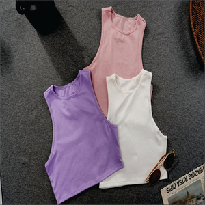 Custom Logo Women's Breathable Quick Dry Eco-Friendly Crocheted Spandex/Nylon Compression Sports <b>Bra</b> Tank <b>Top</b> <b>Built</b>-<b>in</b> Short - Product Image 4