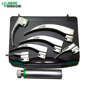 Lames de laryngoscope à fibres optiques à prix de gros 000, 1, 2, 3, 4 avec poignée manuelle en acier inoxydable allemand, certifiées CE ISO pour ORL - Product Image 6