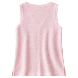 Blusa de punto sin mangas con botones para mujer, cuello en V, estilo casual de verano, holgada, transpirable y texturizada, a la moda - Product Image 5