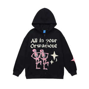 Sudadera con Capucha Personalizada con Estampado Gráfico para Hombre – Sudadera Oversize de Algodón Grueso con Forro Polar Estilo Canguro para Streetwear - Product Image 2