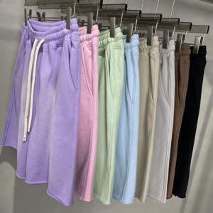 Shorts Deportivos de Algodón para Mujer, Cintura Alta, Lavado Ácido, Casuales, de Verano, para Gimnasio, con Logotipo Personalizado, OEM, Venta al Por Mayor, Ropa Deportiva - Product Image 5