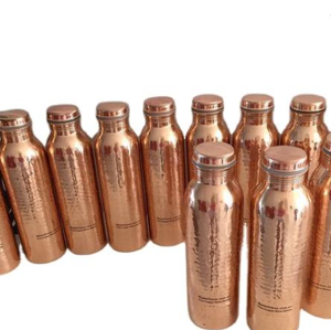 Bouteille d'eau en cuivre 750 ml la plus vendue, 100 % pure, saine, bienfaits ayurvédiques, pour le sport, avec capacité de 500 ml - Product Image 3