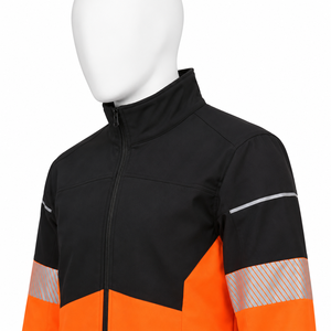 Veste de sécurité haute visibilité, vêtements de travail réfléchissants, softshell imperméable, coupe-vent, manteau d'hiver haute visibilité pour la construction, la circulation, les hommes - Product Image 3