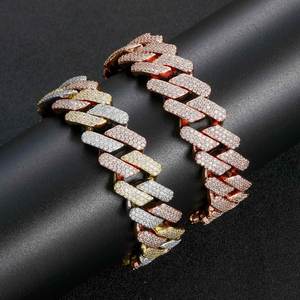 <b>Iced</b> <b>Out</b> Diamond Cuban <b>Chain</b> Necklace with Secure Clasp for Hip Hop Fashion Music Video and Stage Performance Available for Sale - Product Image 4