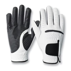 Gants de golf en cuir véritable respirants toutes saisons à doigts complets, anti-UV, unisexe, pour la main gauche ou droite, avec grip sportif Allens - Product Image 2