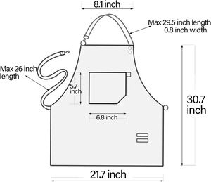 Tablier unisexe pour adultes de marque Manufacturer avec poche avant et bretelles réglables, vert olive - Product Image 2