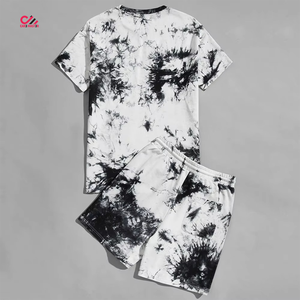 เสื้อยืดแขนสั้นผู้ชายลายไทได ชุดเซ็ตผ้าฝ้าย ระบายอากาศดี สวมใส่สบายๆ สำหรับฤดูร้อน ราคาสุดคุ้ม ขายออนไลน์ - Product Image 2