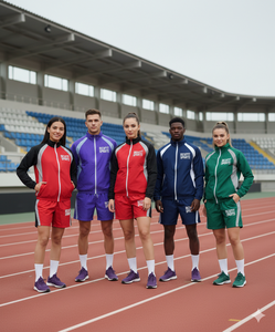 Ensemble de survêtement de sport réfléchissant pour homme Rexfit Sports Bulk Supply, coupe-vent court, vente en gros - Product Image 4