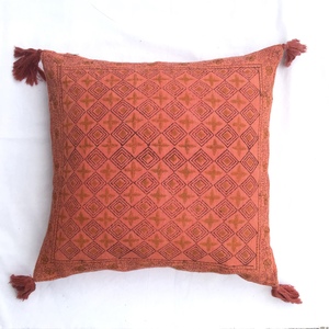 Housse de coussin en lin 100% faite à la main, imprimée à la main, vente en gros - Product Image 2