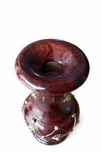 <b>Rustic</b> Wooden Flower Vase Brass Decor Handmade Sheeshamwood Tabletop Planter Decorative Home <b>Office</b> Vessel - Product Image 2