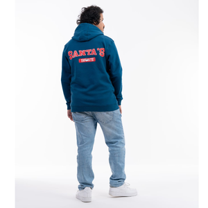 Tissu respirant confortable et douillet de poids moyen avec tissu polaire de haute qualité pour hommes Sweat à capuche gris à fermeture éclair Imprimé au dos Sweat à capuche de Noël - Product Image 2