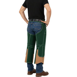 Diseña tus propios pantalones de herrador de cuero genuino con correas ajustables en la cintura y las piernas, fabricados a mano por un fabricante profesional. - Product Image 2