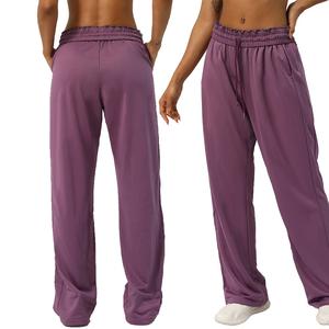 Pantalones Anchos con Cordón para Exteriores, Joggers de Algodón y Forro Polar para Mujer, Pantalones Deportivos Casuales de Estilo Urbano - Product Image 1