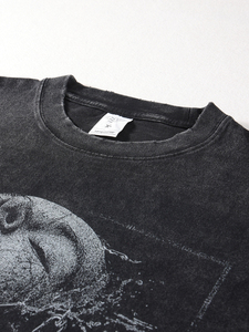 Camisetas de Hombre de Alta Calidad, 100% Algodón, Lavadas con Ácido, con Estampado 3D Personalizado, Transpirables, de Secado Rápido, Manga Corta, Corte Holgado - Product Image 4