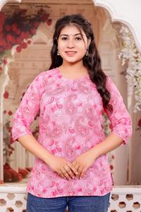 Haut en coton grande taille pour femme, matière en coton doux de qualité supérieure pour le bureau et les occasions décontractées - Product Image 4