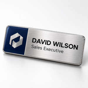 Placa de Identificación Personalizada, Placa de Metal para Uniforme de Oficina, Logotipo Personalizado, Fabricante OEM - Product Image 3