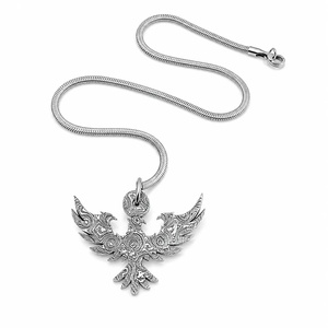 Collar con Colgante de Águila de Acero de Damasco Hecho a Mano por Ahmad Fabric, Diseño Intrincado en Relieve, Estilo Lujoso, Regalo Promocional - Product Image 4