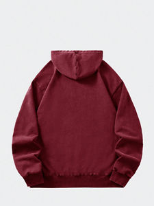 เสื้อฮู้ดเฟรนช์เทอร์รี่ 500 GSM OEM คุณภาพสูง ทรงโอเวอร์ไซส์ บุซับใน มีฮู้ด ผ้าฝ้าย 100% ไซส์พลัส รับสกรีนโลโก้ - Product Image 2