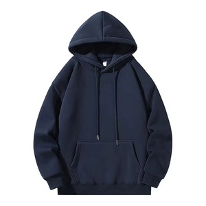 Sweat-shirt décontracté à capuche surdimensionné pour homme, en molleton de coton uni, coupe classique, avec poches, idéal pour l'automne - Product Image 2